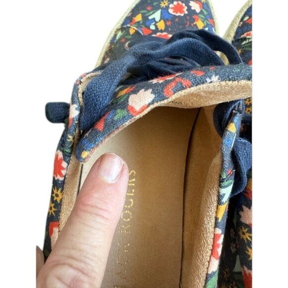 Jack Rogers 7.5 Floral Canvas Lace-Up Espadrille Sneakers - Picture 6 of 7